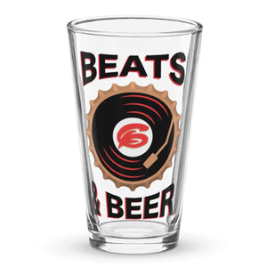 Psycho Les Beats & Beer 16 oz. Pint Glass