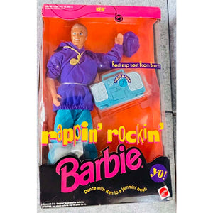 1991 Mattel Rappin' Rockin' Barbie Ken Doll with Boom Box