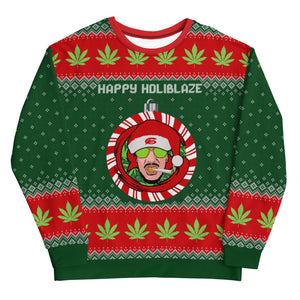 Happy Holiblaze 420 Christmas Sweatshirt